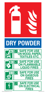 DRY POWDER Fire Extinguisher Identification Sign